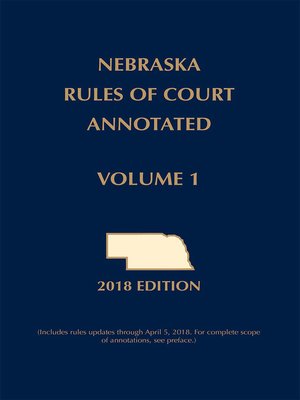 cover image of Nebraska Rules of Court Annotated